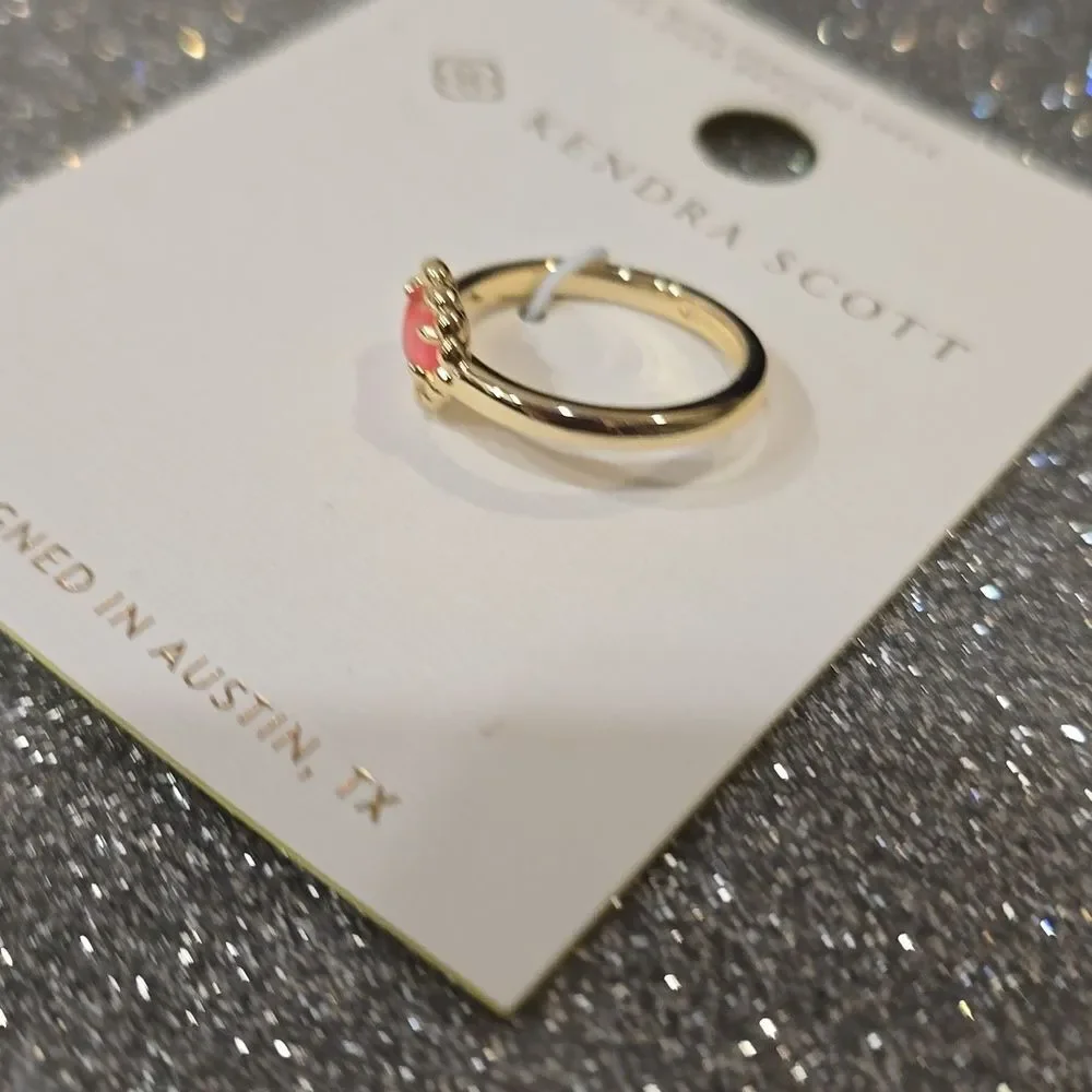 Kendra‎ Scott Anna Band Heart Ring- Tiger's Eye